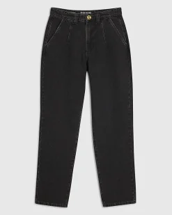 Black High Waisted Tapered Jeans
