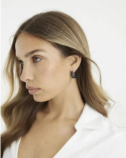 Black Hoop Earrings
