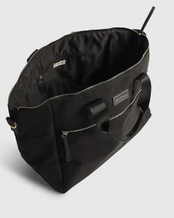 Black Large Webbing Strap Holdall Bag