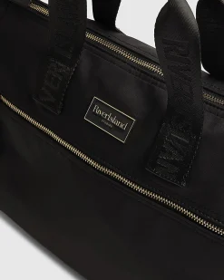 Black Large Webbing Strap Holdall Bag