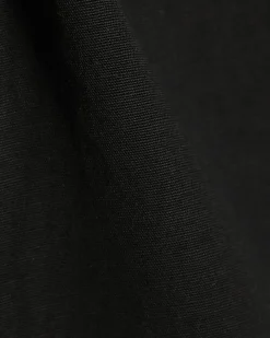 Black Linen Blend Scallop Trim Tank Top