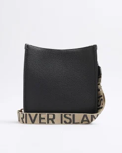 Black Logo Messenger Bag