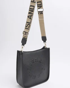 Black Logo Messenger Bag