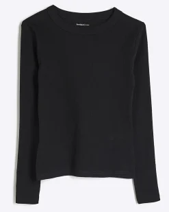 Black Long Sleeve Fitted Baby T-shirt