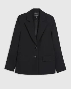 Black Long Sleeve Single Breasted Blazer