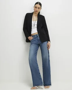 Black Long Sleeve Single Breasted Blazer