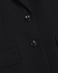 Black Long Sleeve Single Breasted Blazer