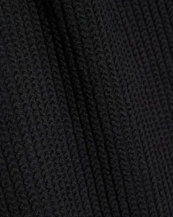 Black Metal Trim Textured Swimsuit