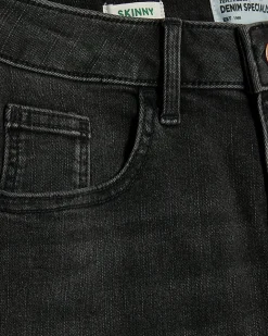 Black Mid Rise Skinny Jeans