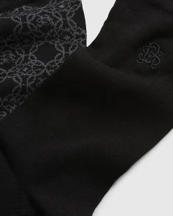 Black Monogram Pack Of 5 Socks