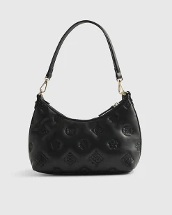 Black Monogram Quilted Shoulder Bag