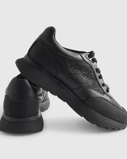 Black Monogram Runner Trainers