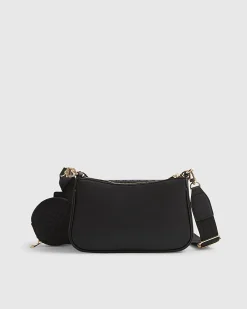 Black Multi Pouch Monogram Crossbody Bag