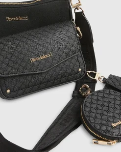 Black Multi Pouch Monogram Crossbody Bag