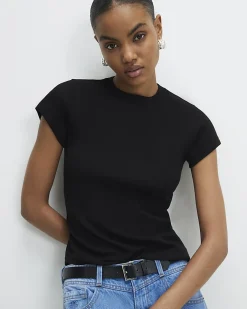 Black Multicoloured Ribbed T-Shirt Multipack