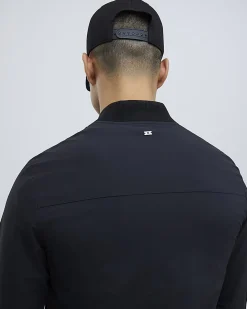 Black Muscle Fit Bomber Jacket