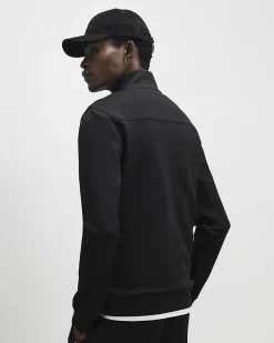 Black Muscle Fit Etre Zip Through Jacket