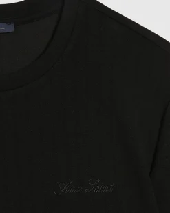 Black Muscle Fit Stripe T-Shirt