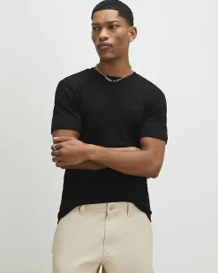 Black Muscle Fit Stripe T-Shirt