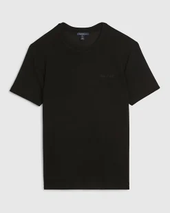 Black Muscle Fit Stripe T-Shirt