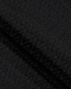 Black Muscle Fit Textured Knit T-shirt