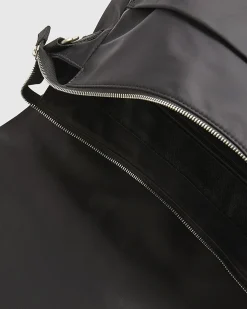 Black Nylon Messenger Bag