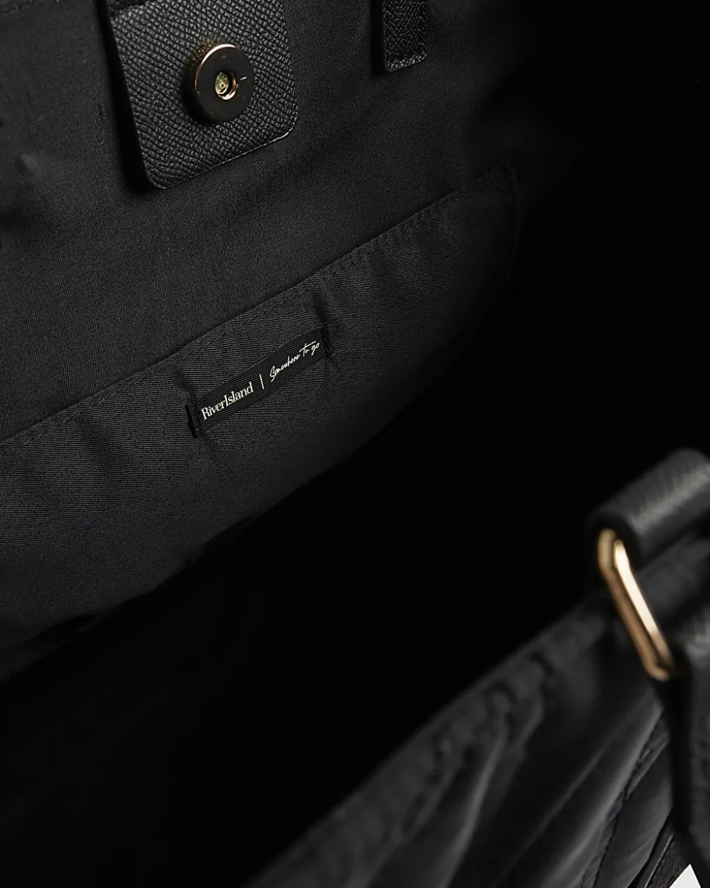 Black Nylon Quilted Shopper Bag