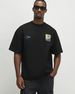 Black Oversized Cotton Brooklyn T-Shirt