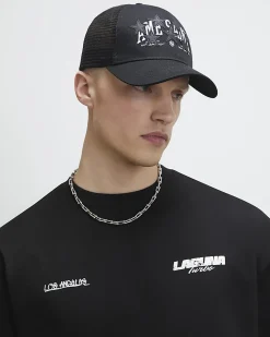 Black Oversized Cotton Laguna Turbo T-Shirt