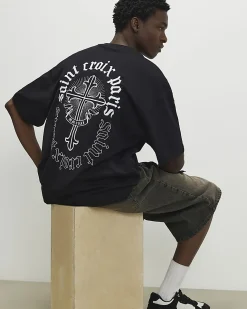 Black Oversized Cotton Saint Croix T-Shirt