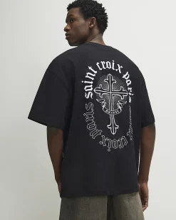 Black Oversized Cotton Saint Croix T-Shirt
