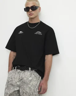 Black Oversized Cotton Sanctuaire T-Shirt