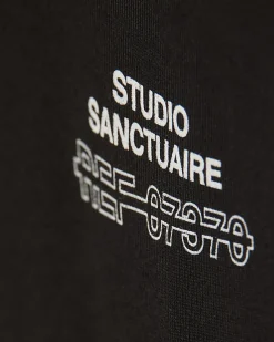 Black Oversized Cotton Sanctuaire T-Shirt
