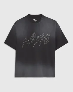 Black Oversized Fit Athletisme RXR T-Shirt