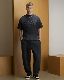 Black Oversized Fit Athletisme RXR T-Shirt