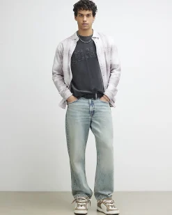 Black Oversized Fit Cotton Ame Saint T-Shirt