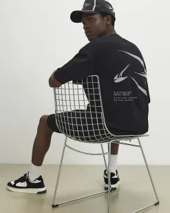 Black Oversized Fit Cotton Midweight T-Shirt