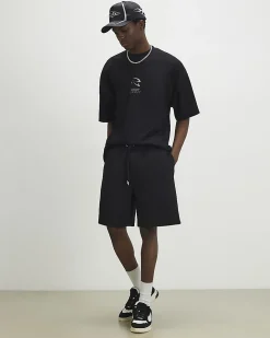 Black Oversized Fit Cotton Midweight T-Shirt