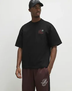 Black Oversized Fit Cotton Las Vegas T-Shirt