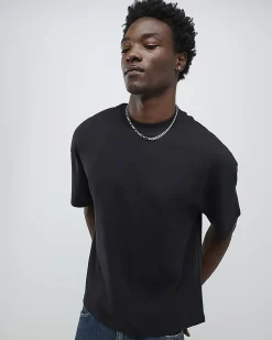 Black Oversized Fit Crew Neck T-shirts 3 Pack
