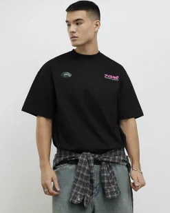 Black Oversized Fit Japanese Car T-Shirt