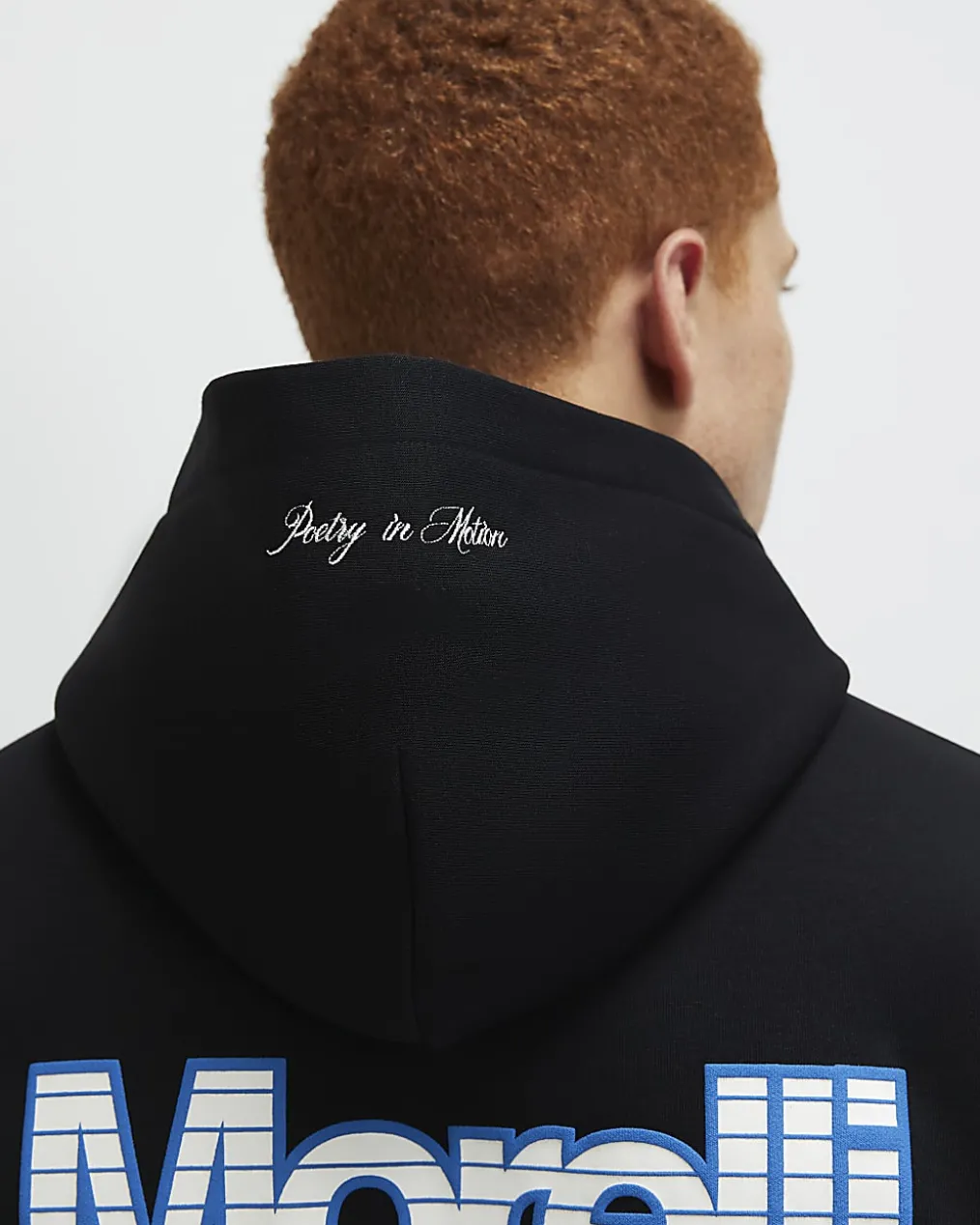 Black Oversized Fit Morelli Badged Car Hoodie