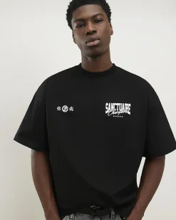 Black Oversized Fit Sanctuaire Champ T-Shirt