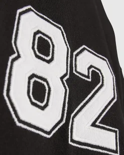 Black Oversized Fit Stripe 82 T-Shirt