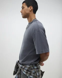 Black Oversized Fit Washed Midweight T-Shirt