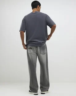 Black Oversized Fit Washed Midweight T-Shirt