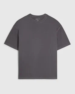 Black Oversized Fit Washed Midweight T-Shirt