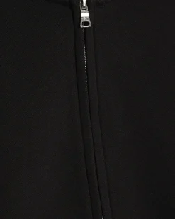 Black Oversized Fit Zip Through Hoodie