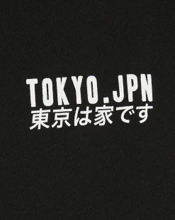 Black Oversized Tokyo Streets Mono Sweatshirt