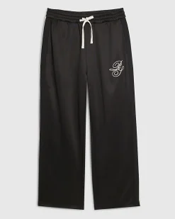 Black Oversized Wide Leg Side Stripe Joggers